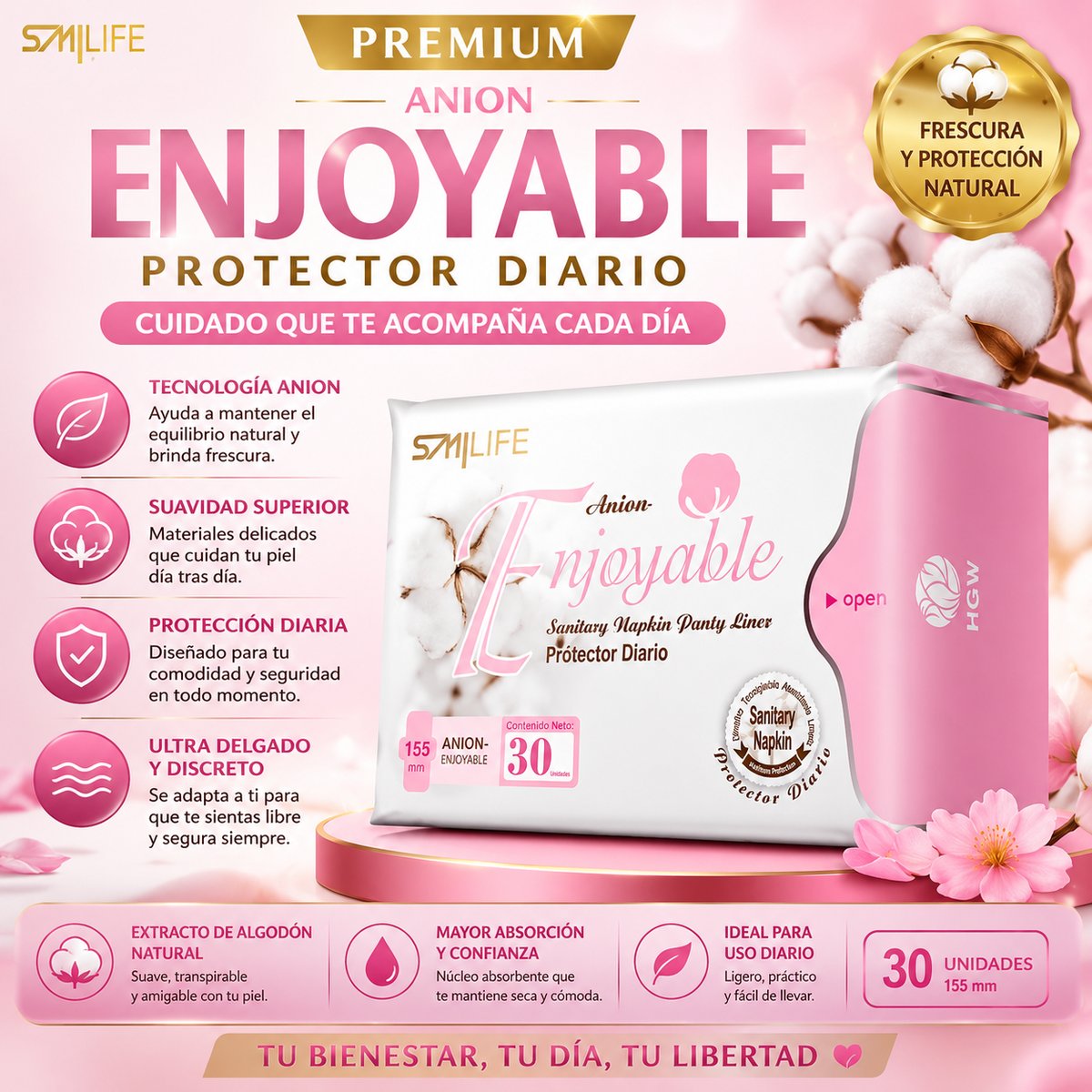 Anion Enjoyable Protector Diario Panty Liner